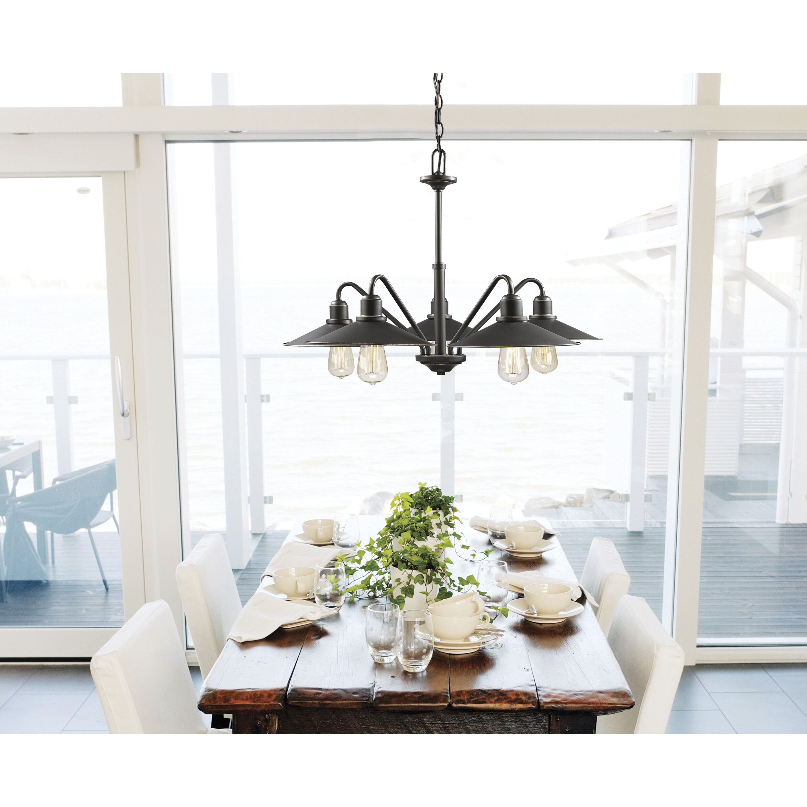 Casa 5 Light 30.25 inch Olde Bronze Chandelier Ceiling Light in Olde Bronze Steel