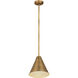Eaton 1 Light 12 inch Rubbed Brass Pendant Ceiling Light