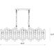 Bova 11 Light 42.5 inch Polished Nickel Linear Chandelier Ceiling Light