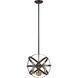 Cavallo 3 Light 12 inch Hammered Bronze and Olde Brass Pendant Ceiling Light