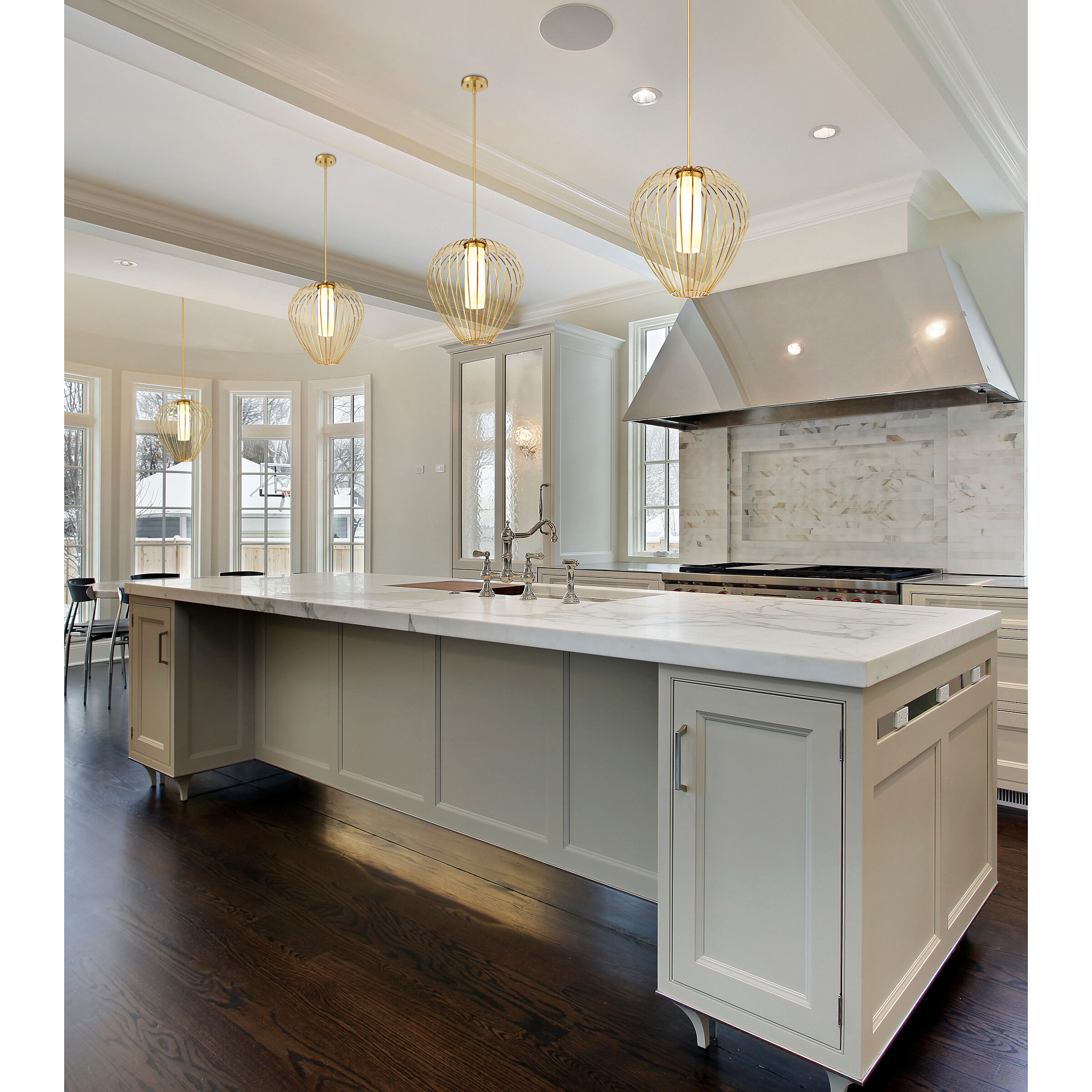 Savanti 1 Light 18 inch Modern Gold Pendant Ceiling Light