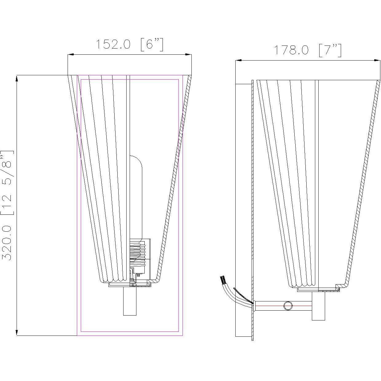 Farrell 1 Light 6 inch Matte Black Wall Sconce Wall Light