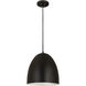 Z-Studio 1 Light 12 inch Satin Black Pendant Ceiling Light in Matte Black