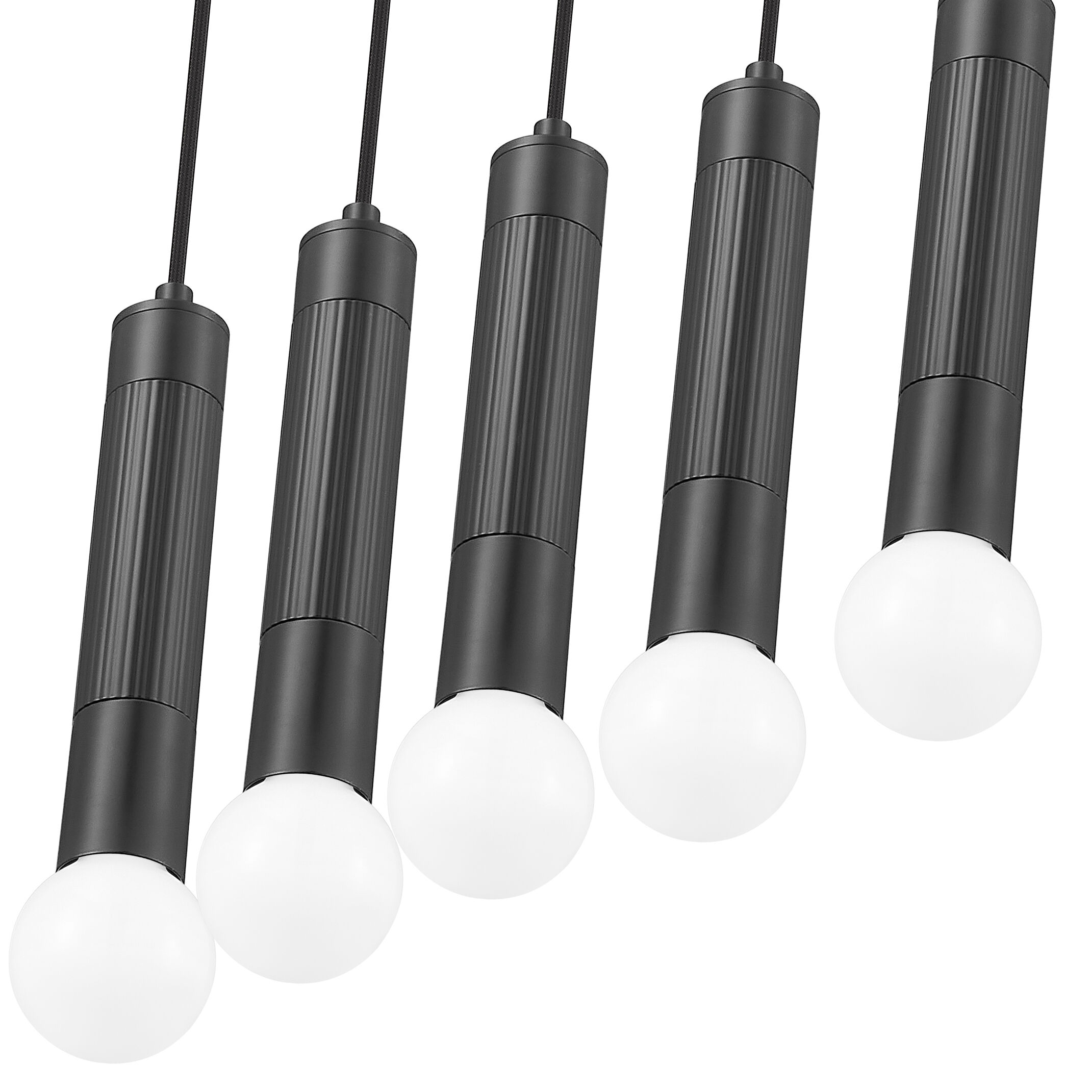 Stari Linear Chandelier Ceiling Light in Matte Black