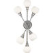 Tian 6 Light 15 inch Brushed Nickel Wall Sconce Wall Light in G9