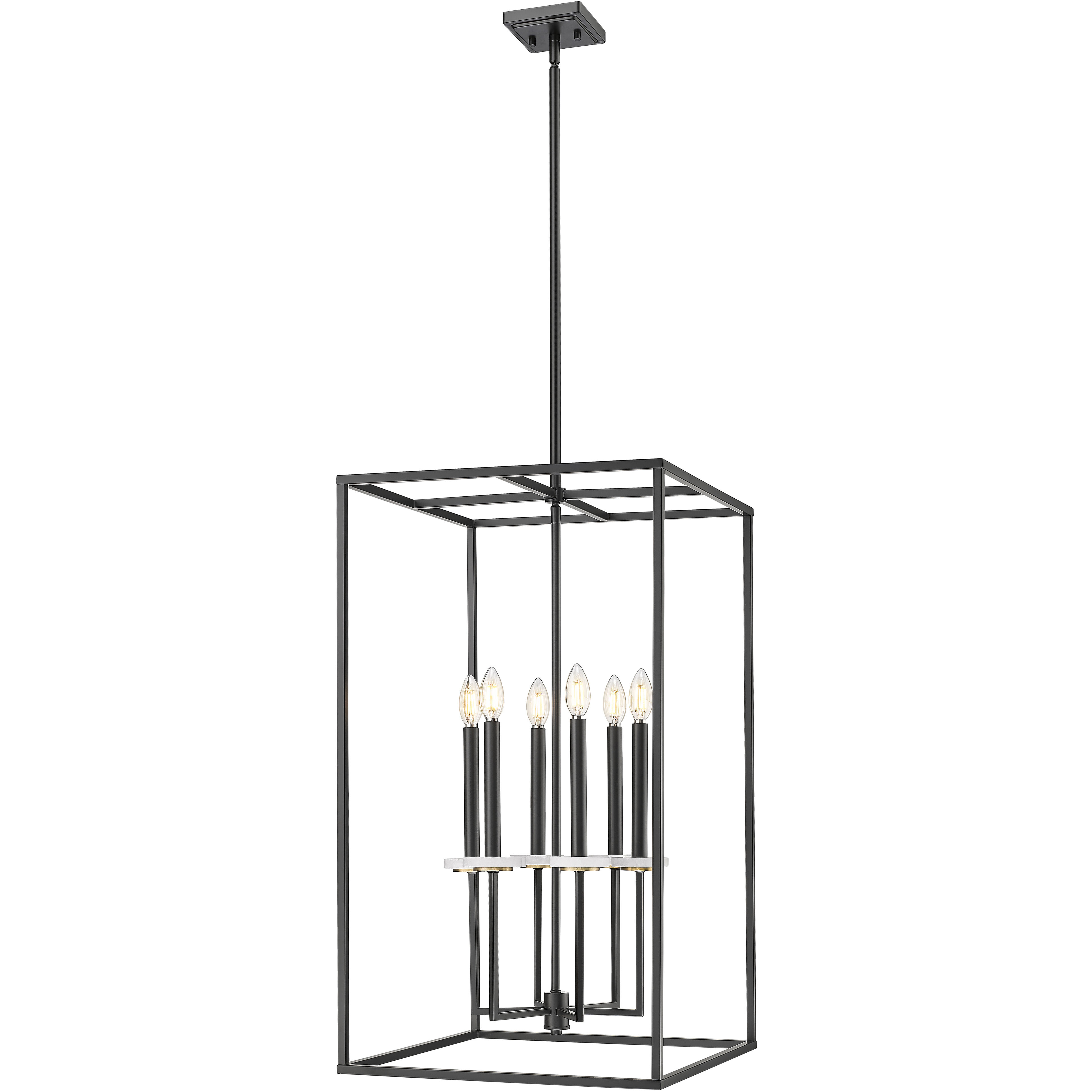 Gaultier 6 Light 18 inch Matte Black and Mondern Gold Chandelier Ceiling Light in Matte Black and Modern Gold