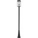 Nuri 1 Light 115.5 inch Black Outdoor Post Mounted Fixture