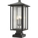 Aspen 3 Light 23.5 inch Oil Rubbed Bronze Outdoor Pier Mounted Fixture