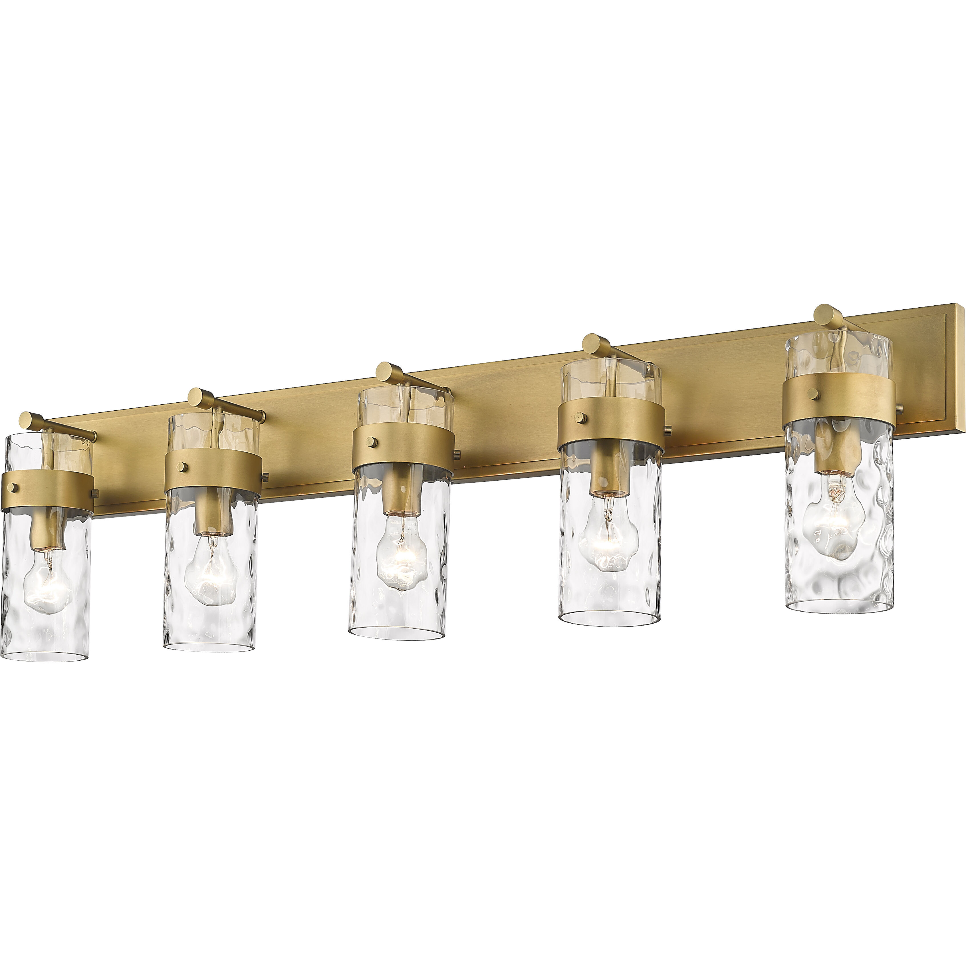 Fontaine 5 Light 44 inch Rubbed Brass Vanity Wall Light in Rubbed Bronze