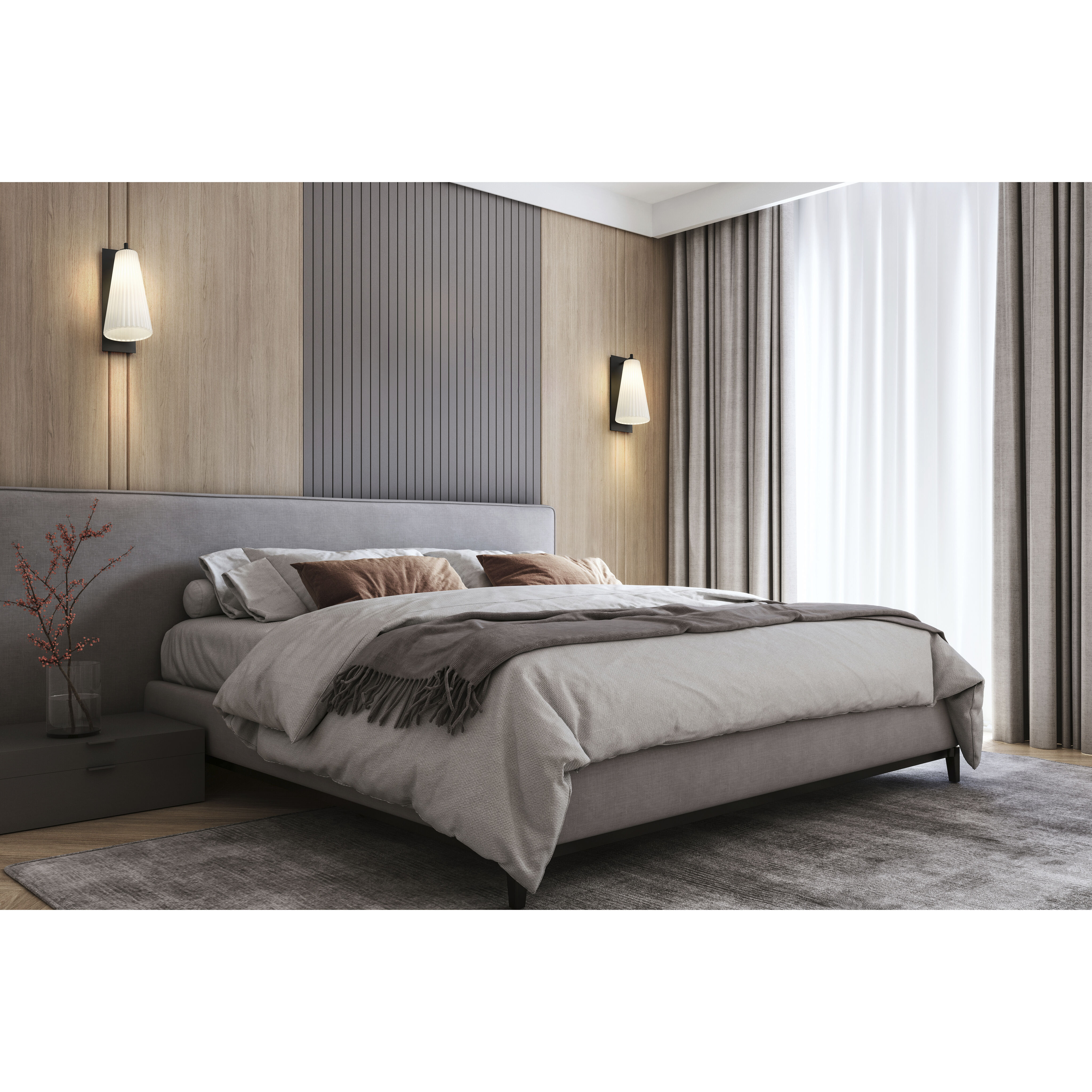 Farrell 1 Light 7.25 inch Matte Black Wall Sconce Wall Light