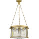 Cape Harbor 3 Light 18 inch Rubbed Brass Pendant Ceiling Light