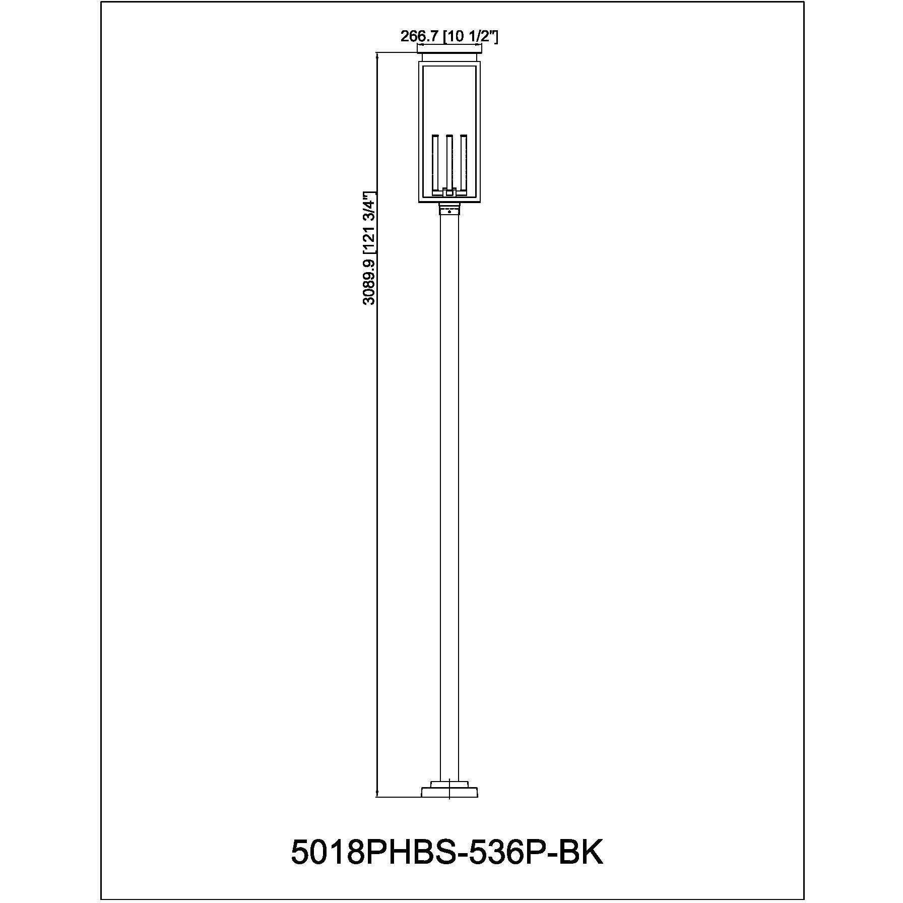 Nova 4 Light 120.75 inch Black Outdoor Post Mounted Fixture in Clear Glass