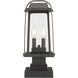 Millworks 2 Light 17.75 inch Oil Rubbed Bronze Outdoor Pier Mounted Fixture
