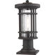 Jordan 1 Light 16.75 inch Oil Rubbed Bronze Outdoor Pier Mounted Fixture in 5.25