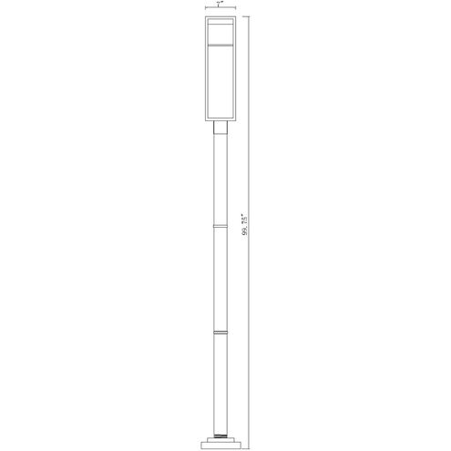 Barwick LED 101 inch Black Outdoor Post Mounted Fixture