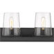 Callista 2 Light 18.25 inch Matte Black Vanity Wall Light