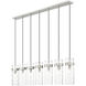 Fontaine Linear Chandelier Ceiling Light in Brushed Nickel