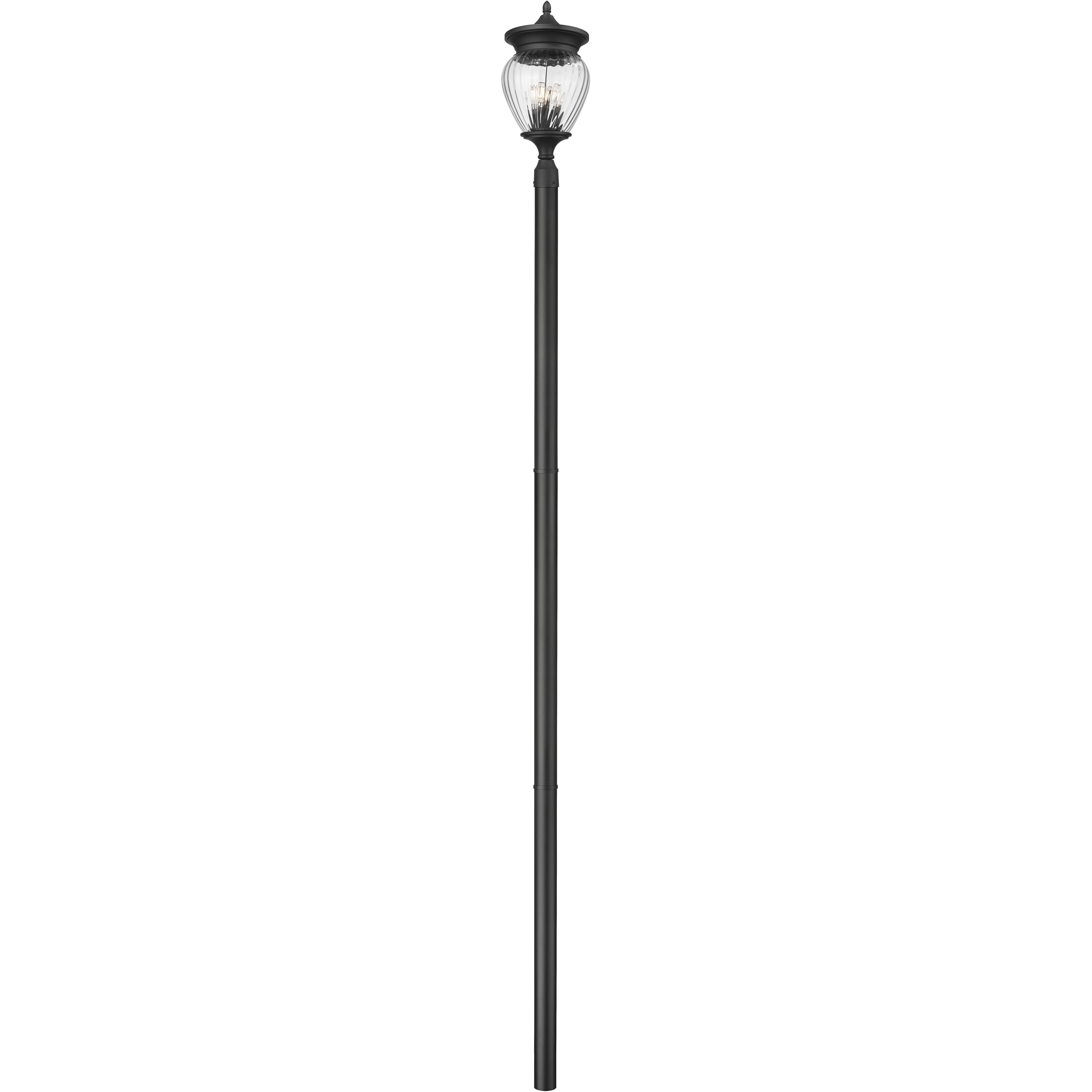 Davina 4 Light 143.25 inch Black Outdoor Post Mounted Fixture in G9