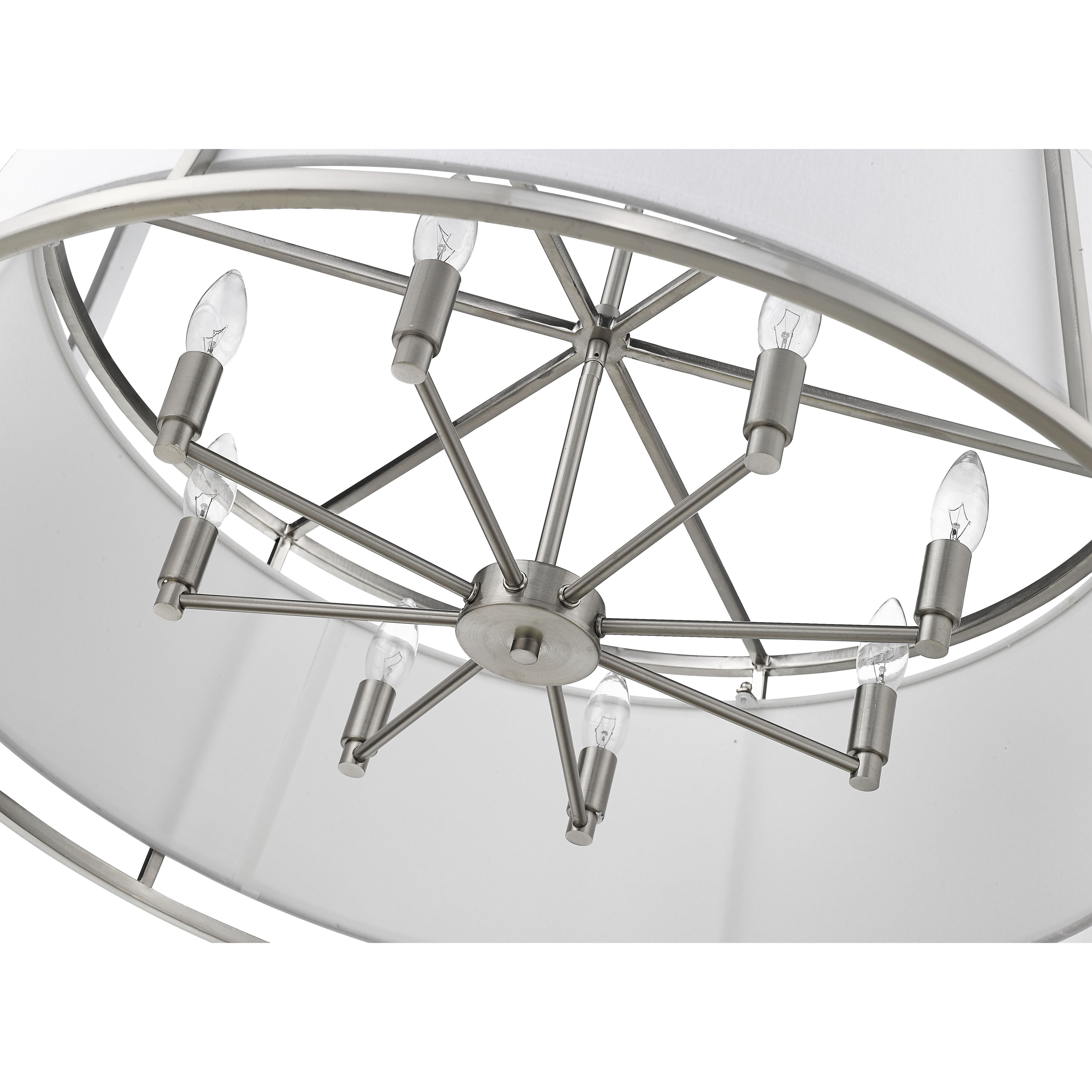 Lenyx 8 Light 32 inch Brushed Nickel Chandelier Ceiling Light
