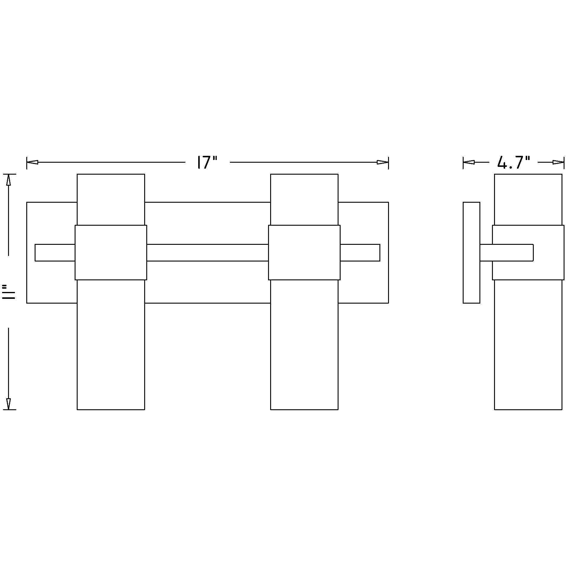 Lawson 2 Light 17 inch Matte Black Vanity Wall Light