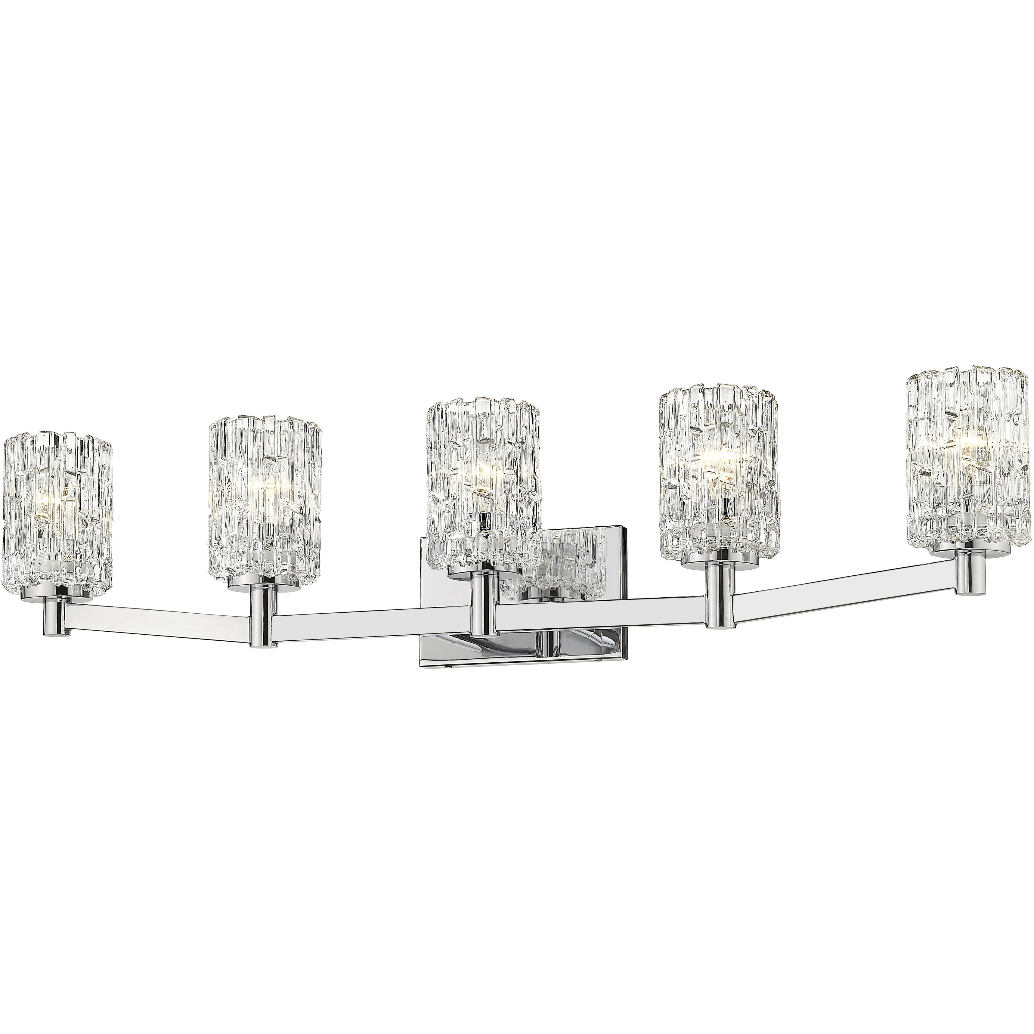 Aubrey 5 Light 40.75 inch Chrome Vanity Wall Light