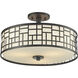 Elea 3 Light 16.25 inch Bronze Semi Flush Mount Ceiling Light
