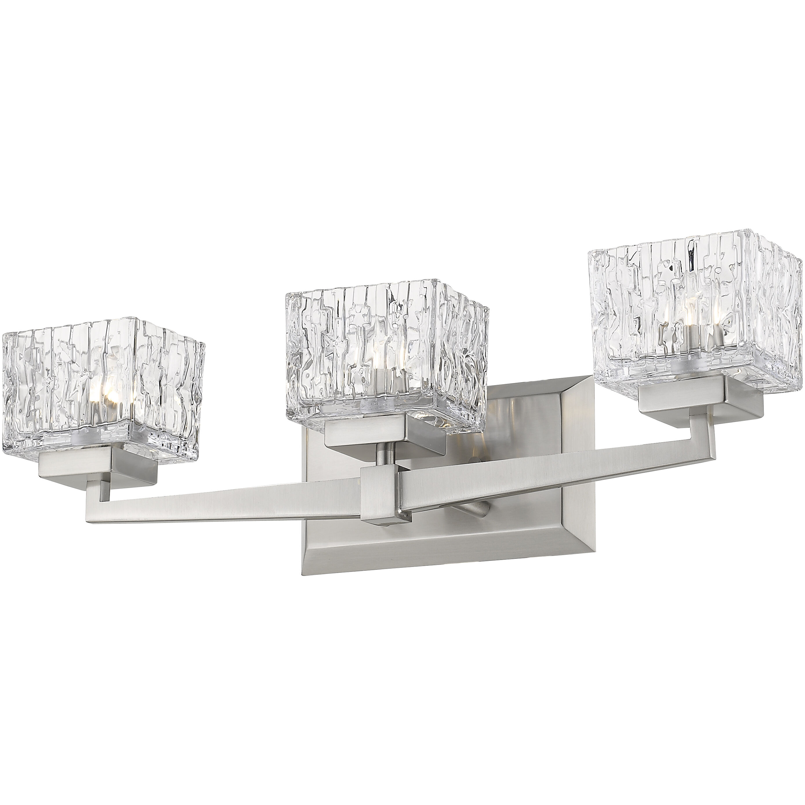 Rubicon 3 Light 22 inch Brushed Nickel Vanity Wall Light in G9