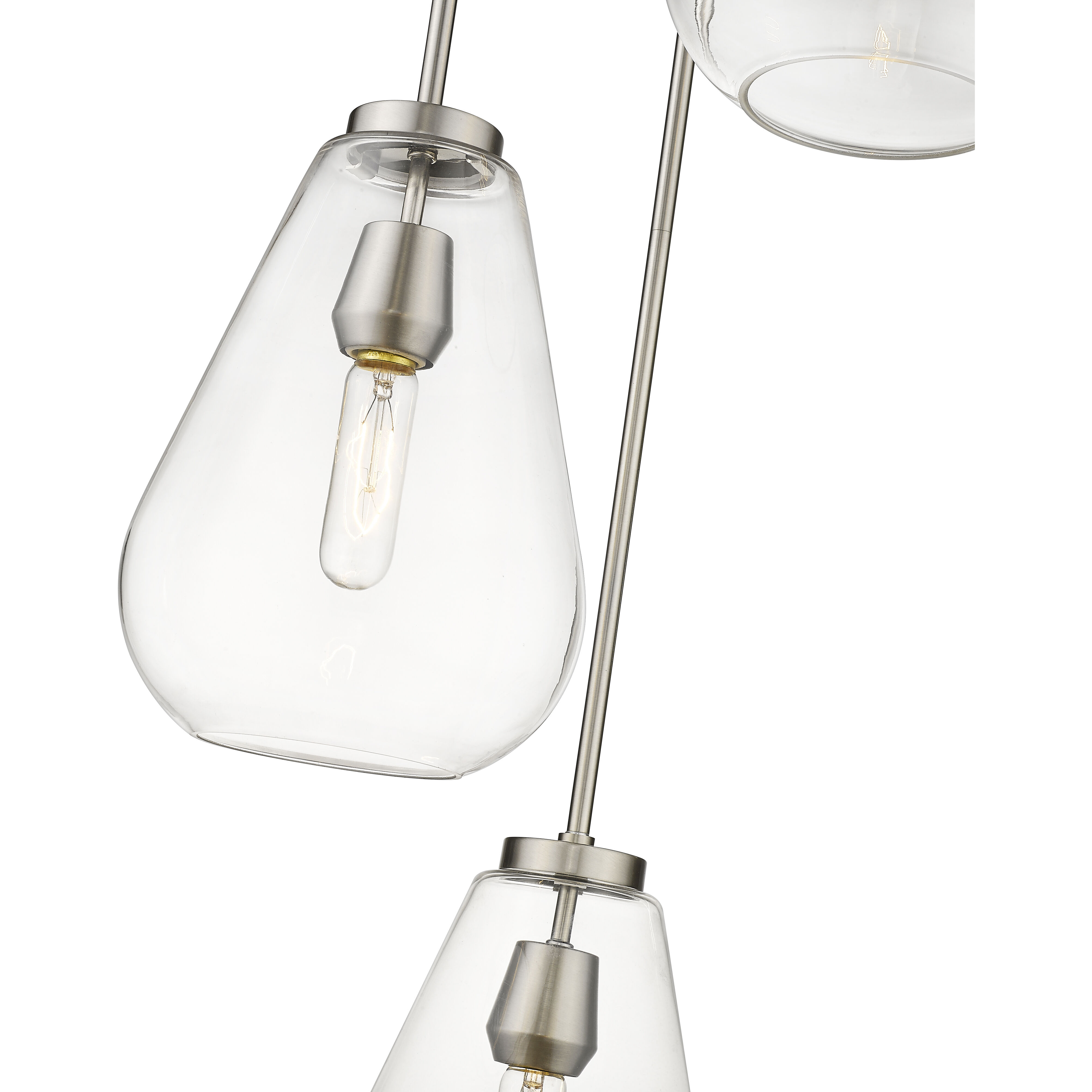 Ayra 3 Light 18 inch Brushed Nickel Chandelier Ceiling Light