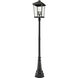 Beacon 4 Light 113.25 inch Black Outdoor Post Mounted Fixture