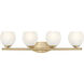 Colette Vanity Wall Light in Modern Gold