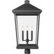 Beacon 4 Light 31 inch Black Outdoor Post Mount Fixture