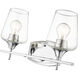 Joliet 2 Light 15 inch Chrome Vanity Wall Light