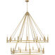 Dennison 28 Light 60 inch Signature Brass Chandelier Ceiling Light