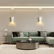 Salone Wall Sconce Wall Light in Matte White, Matte White Outer,  Gold Inner