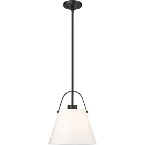 Z-Studio 1 Light 12.5 inch Matte Black Pendant Ceiling Light
