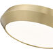 Quasars LED 16 inch Modern Gold Flush Mount Ceiling Light