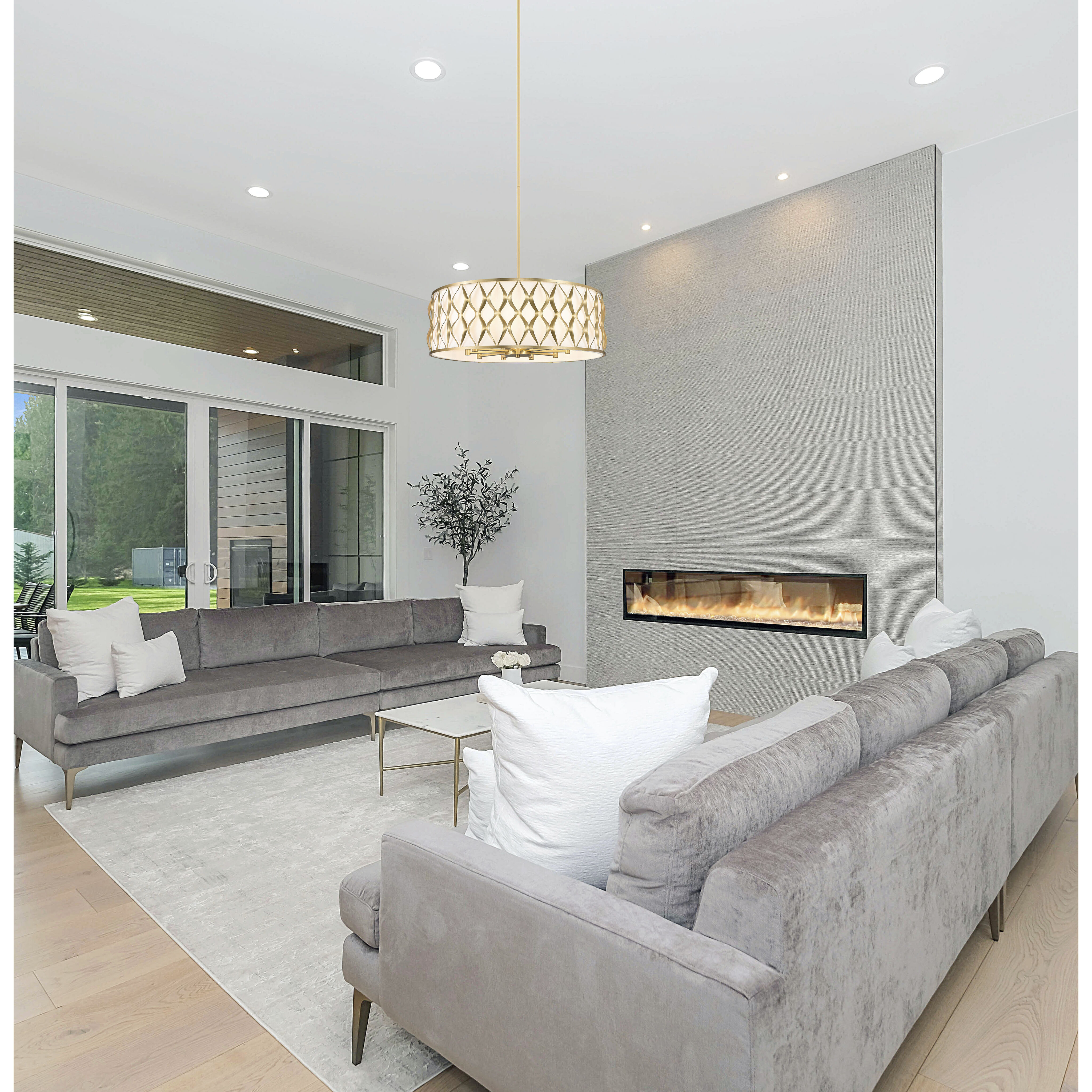 Harden 10 Light 32 inch Modern Gold Pendant Ceiling Light