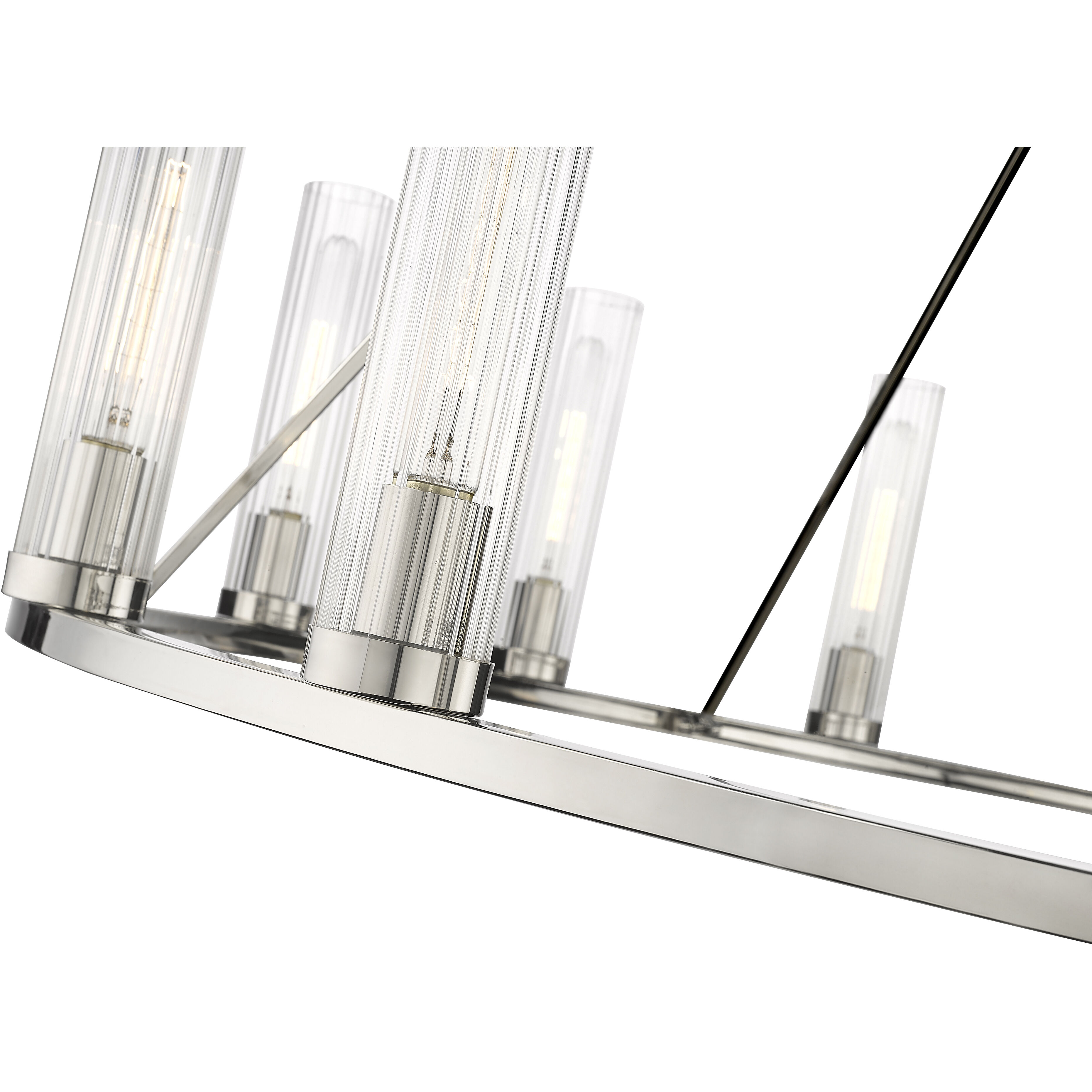 Beau 15 Light 60 inch Polished Nickel Chandelier Ceiling Light