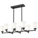 Oren Linear Chandelier Ceiling Light in Matte Black