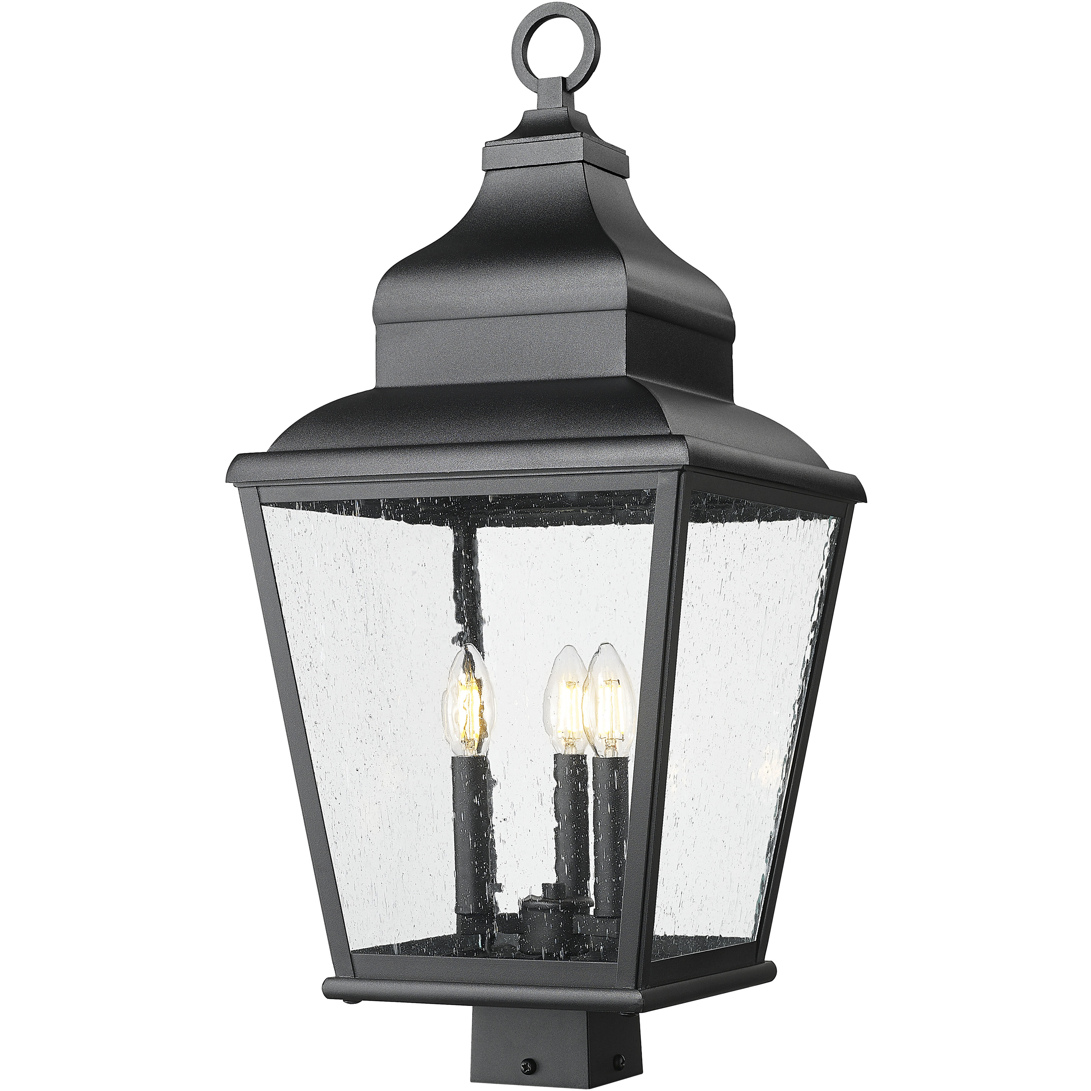 Raphael 3 Light 26.75 inch Sand Black Outdoor Post Mount Fixture in Soft Sand Black