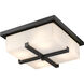 Sana 4 Light 12 inch Black Outdoor Flush Mount