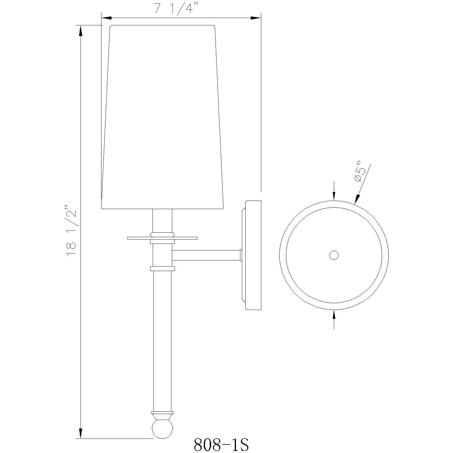 Mila 1 Light 5.5 inch Rubbed Brass Wall Sconce Wall Light