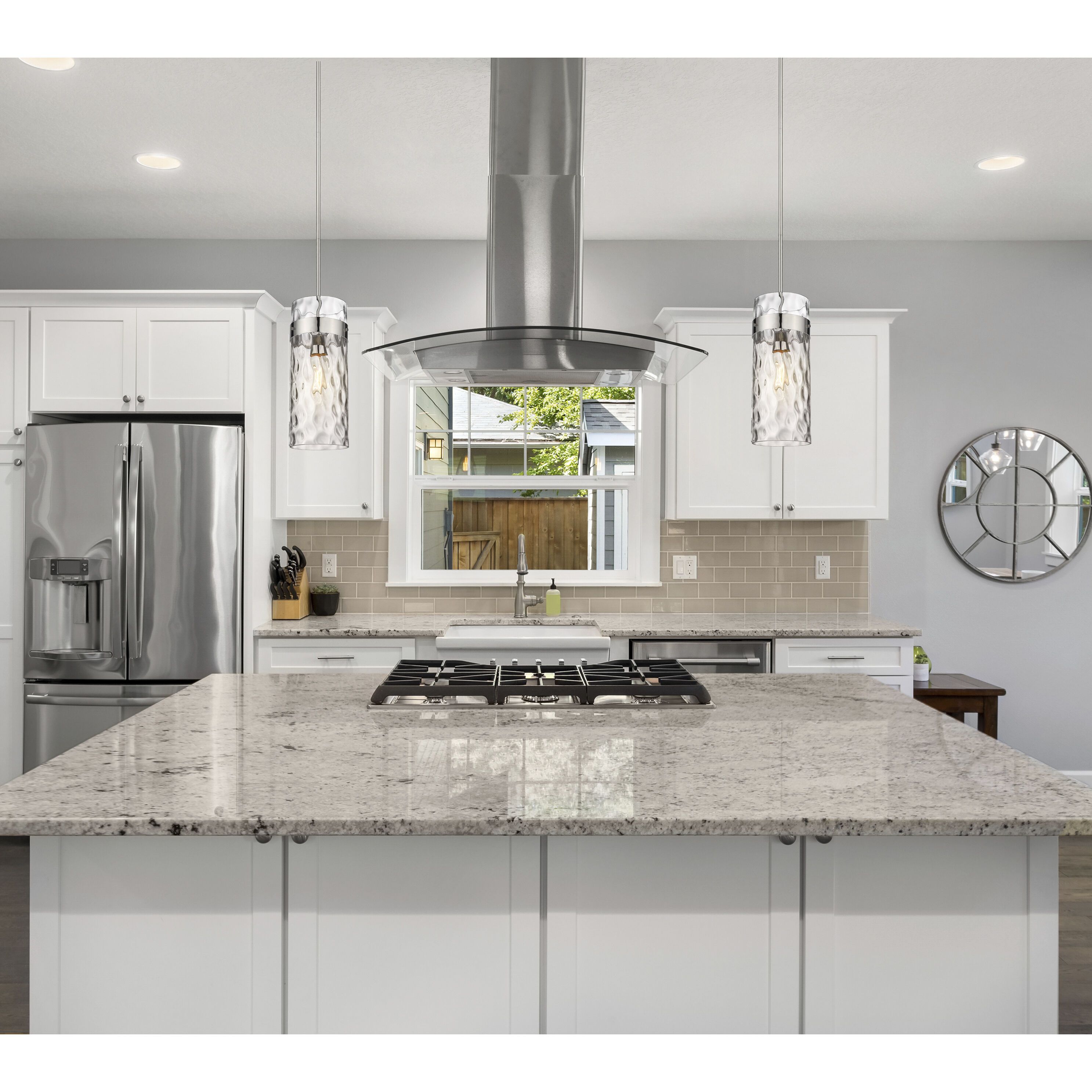 Fontaine 1 Light 6.5 inch Polished Nickel Pendant Ceiling Light