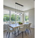Arden 5 Light 42 inch Matte Black Linear Chandelier Ceiling Light