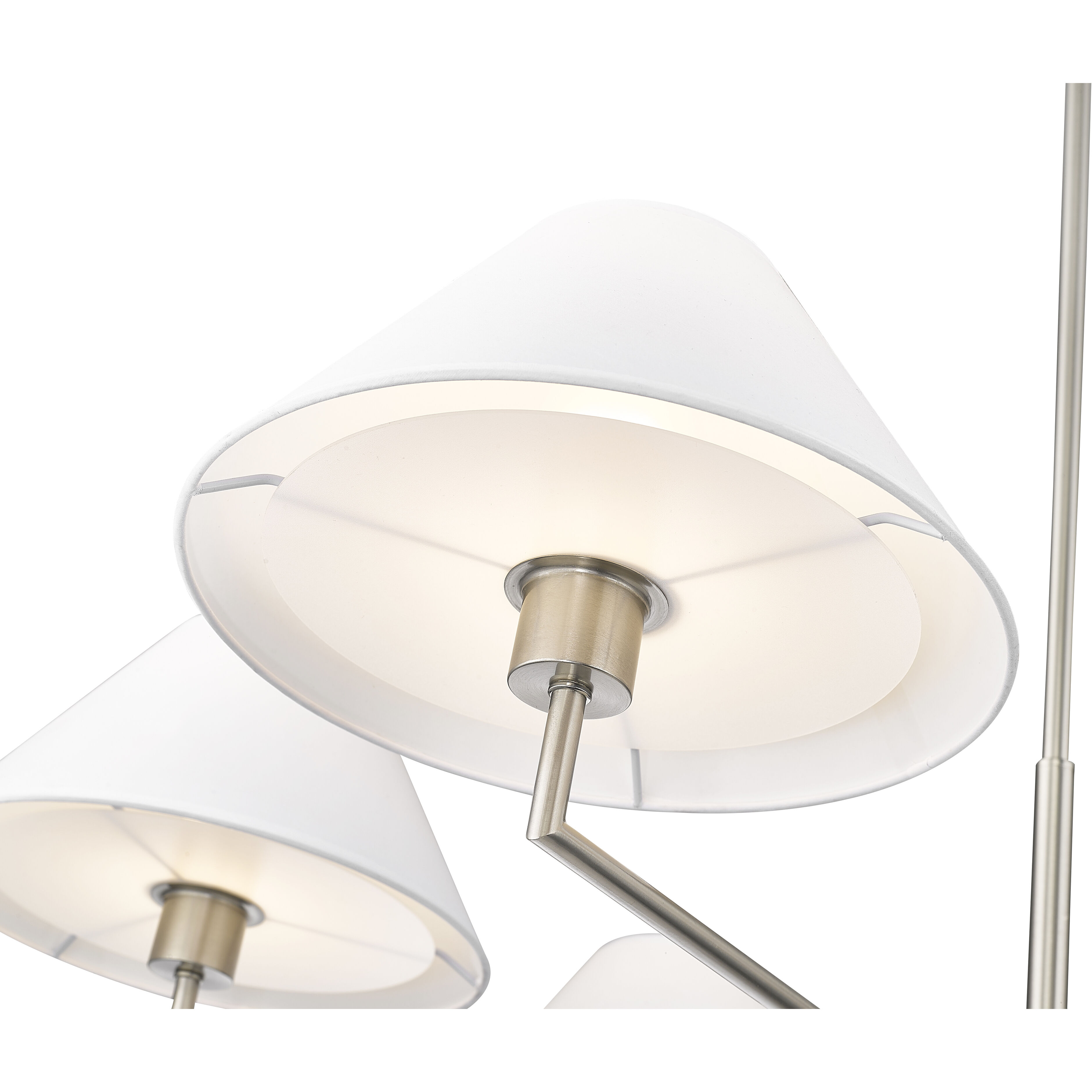 Leila 6 Light 44 inch Brushed Nickel Chandelier Ceiling Light