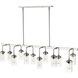 Calliope 12 Light 60 inch Polished Nickel Linear Chandelier Ceiling Light
