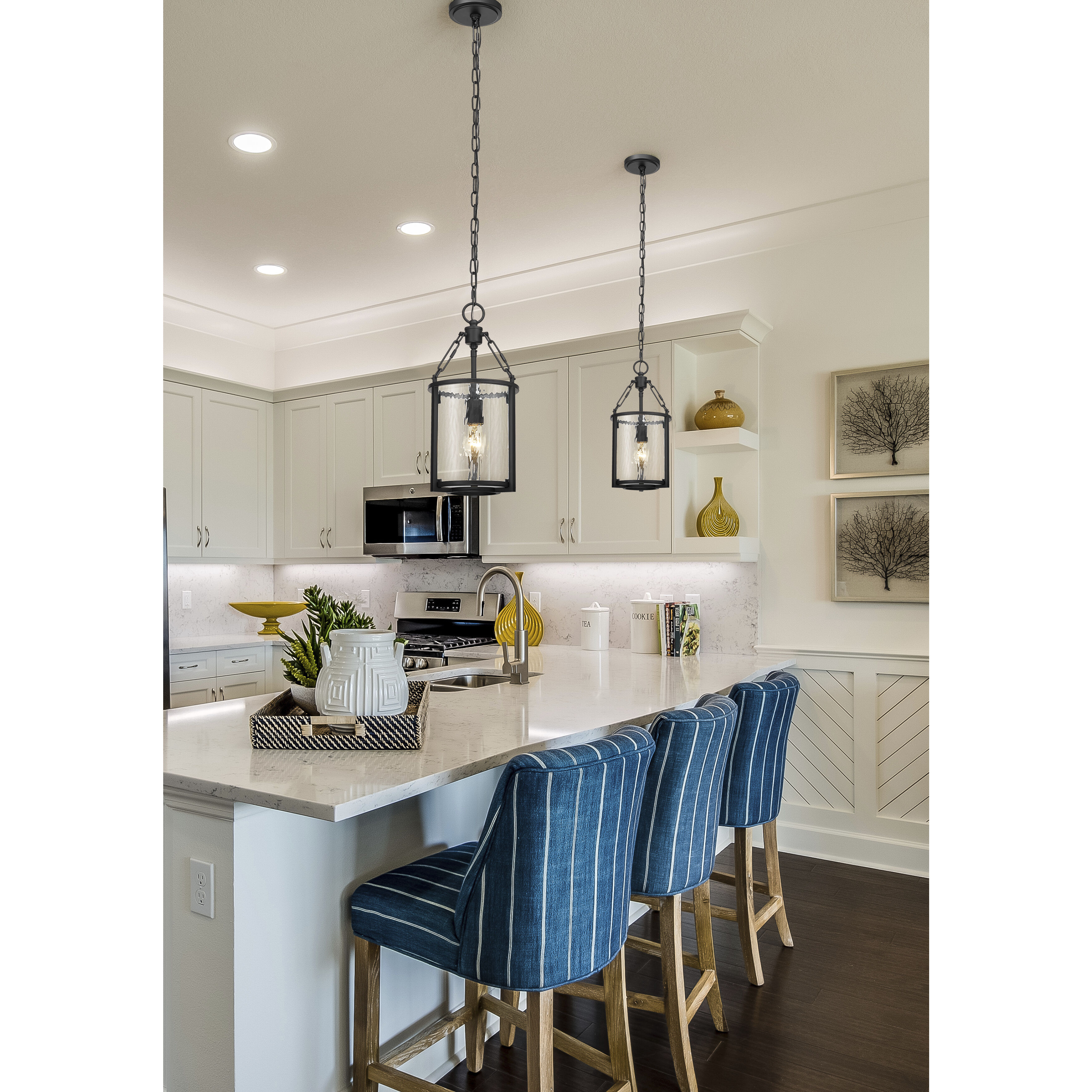 Z-Lite 346P8-MB Barrington 1 Light 8.25 inch Matte Black Pendant