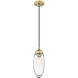 Arden 1 Light 4.5 inch Rubbed Brass Pendant Ceiling Light