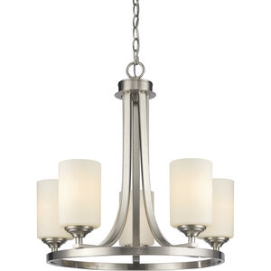 Bordeaux 5 Light 21.5 inch Brushed Nickel Chandelier Ceiling Light
