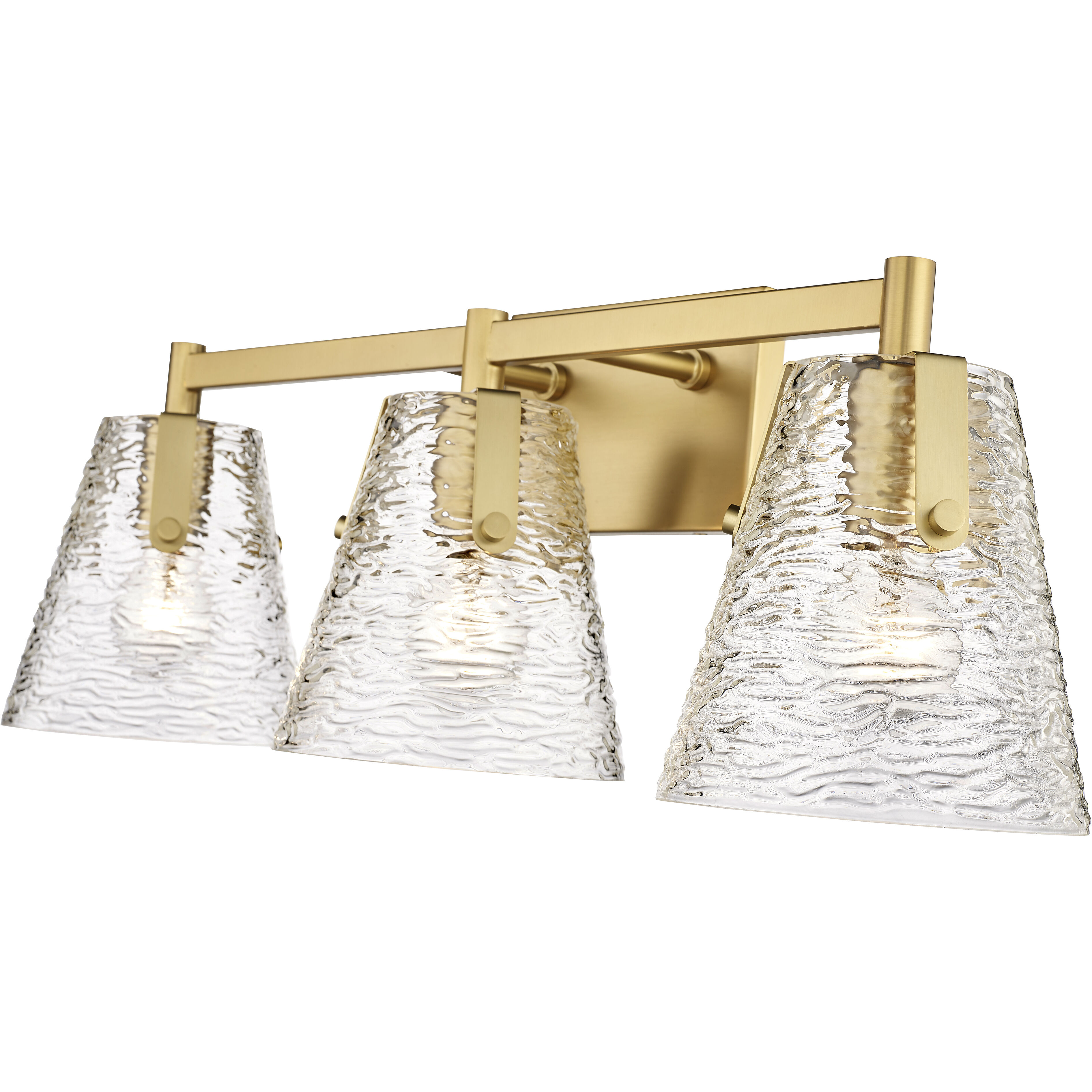Analia 3 Light 26.25 inch Modern Gold Vanity Wall Light